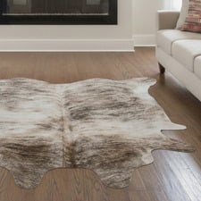 Light Brindle Natural Cowhide Rug