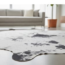 Speckled Black Natural Cowhide Rug
