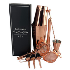 10 Piece Copper Professional Home Bar Kit