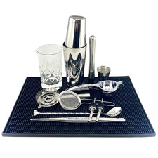 12 Piece Silver Professional Home Bar Kit