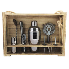 11 Piece Cocktail Maker with Hanging Stand Set