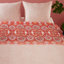 Pink Oilily Paisley Cotton Sateen Quilt Cover Set