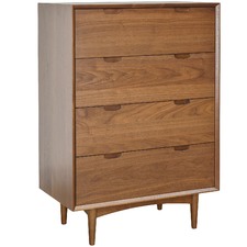 Walnut Vien 4 Drawer Chest