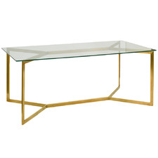 Gold Nilly Glass Dining Table
