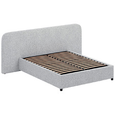 Bettina Boucle Gas Lift Queen Storage Bed Frame