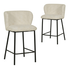 65cm Caspian Faux Fur Bar Stools (Set of 2)