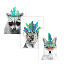 Feathered Friends Printed Wall Art Triptych