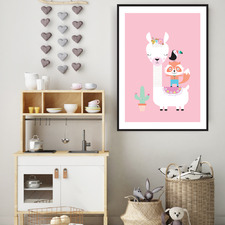 Lulu Llama Printed Wall Art