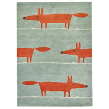 Orange Mr. Fox Hand-Tufted Pure New Wool Rug
