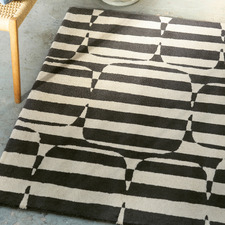 Charcoal Lohko Stripe Hand-Tufted Wool Rug