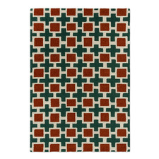 Rust Hatch Hand-Tufted Wool Rug