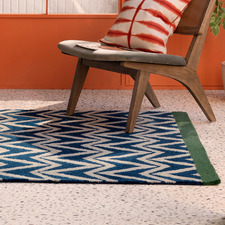 Blue Dhurrie Indoor/Outdoor Rug