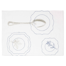 Plates & Spoons Royal Embroidery Teatowel