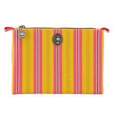 Jambo Flower & Blurred Lines Flat Beauty Pouch