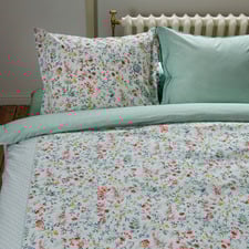 White Mightnight Garden Cotton Quilt Cover Set