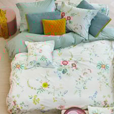 White Fleur Grandeur Cotton Quilt Cover Set