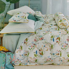 White Singerie Cotton Quilt Cover Set