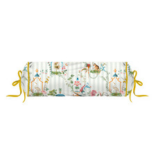 White Singerie Cotton Roll Cushion