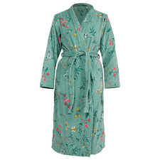 Green Les Fleurs Cotton Bathrobe