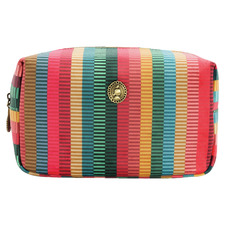 Jacquard Stripe Velvet Cosmetic Bag