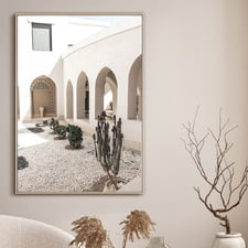 White Arches Canvas Wall Art