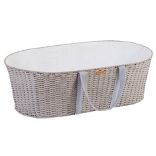 ChildHome 2 Piece Weave Moses Basket & Mattress Set