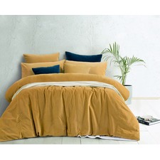 Gold Harmony Cotton Velvet Quilt Cover Set