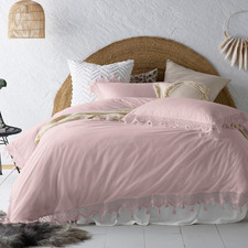 Blush Gypsy Stonewashed Cotton Quilt Cover Set