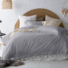 Silver Gypsy Stonewashed Cotton Quilt Cover Set