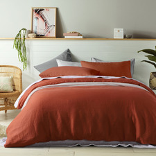 Tobacco French Linen Quilt Cover Set