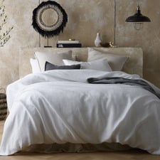 White Hemp Quilt Cover Set