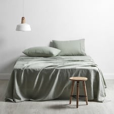 Cuffed & Piped Linen Sheet Set