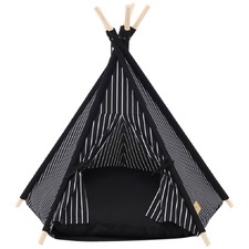 Black Pin Stripe Teepee Tent