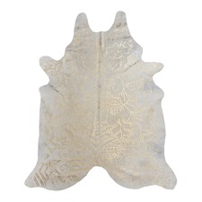 Cream & Gold Isola Metallic Topped Cowhide