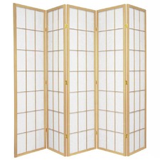 5 Panel Shoji Room Divider Screen