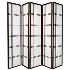 5 Panel Cross Room Divider Screen