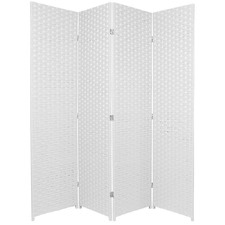 4 Panel Woven Room Divider Screen