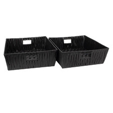 Aspen Woven Rattan Storage Baskets (Set of 2)