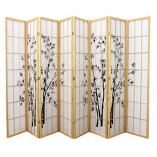 Zen Garden 8 Panel Rice Paper Room Divider