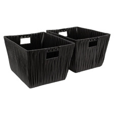 Hudson Woven Rattan Storage Baskets (Set of 2)