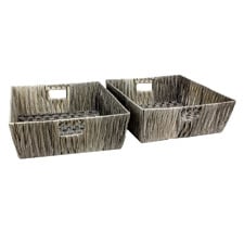 Aspen Woven Rattan Storage Baskets (Set of 2)