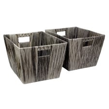 Hudson Woven Rattan Storage Baskets (Set of 2)