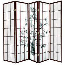 Zen Garden 5 Panel Rice Paper Room Divider