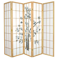 Zen Garden 5 Panel Rice Paper Room Divider