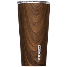 Corkcicle Walnut Wood-Look Stainless Steel Travel Mug