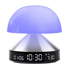 Lexon Mina Alarm Clock with LED Touch Lamp