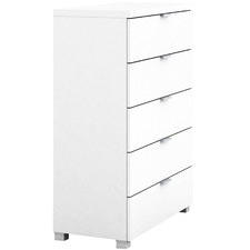 White Gloss Kyana 5 Drawer Chest
