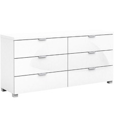White Gloss Kyana 6 Drawer Chest