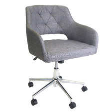 Charcoal Tufted Executive Office Chair