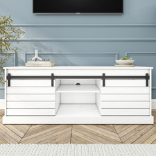 White Hamptons 2 Door Entertainment Unit
